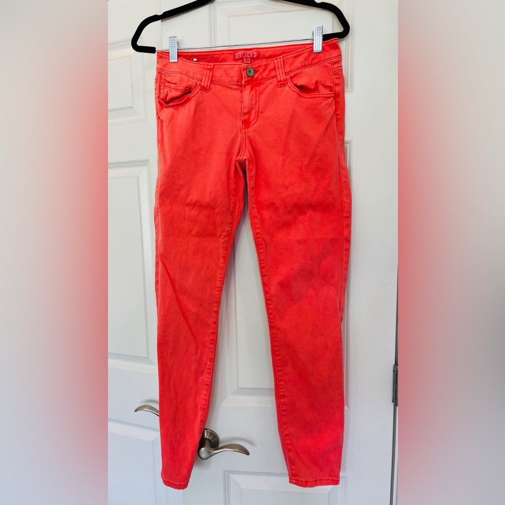 Colored denim jeans